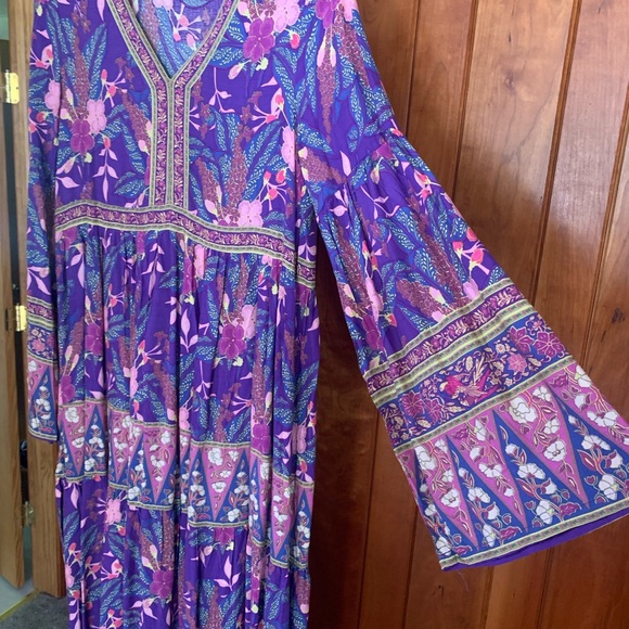 Boutique Long Sleeve Boho Maxi Dress - Picture 2 of 5